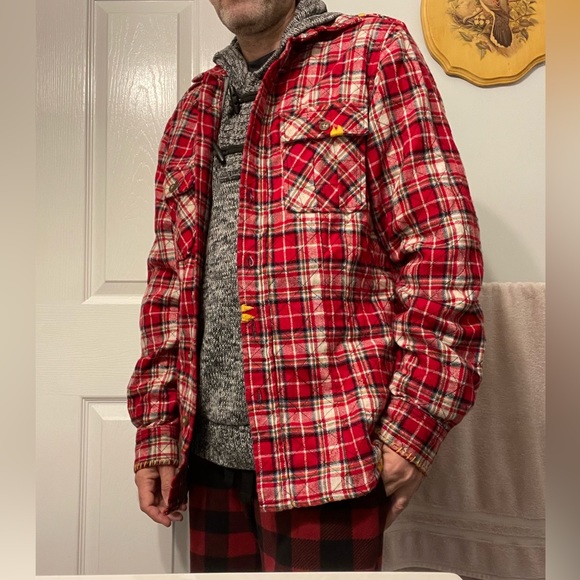 PRPS heavy quilted/padded flannel, sz M-L (see description) Badass! - Picture 13 of 17